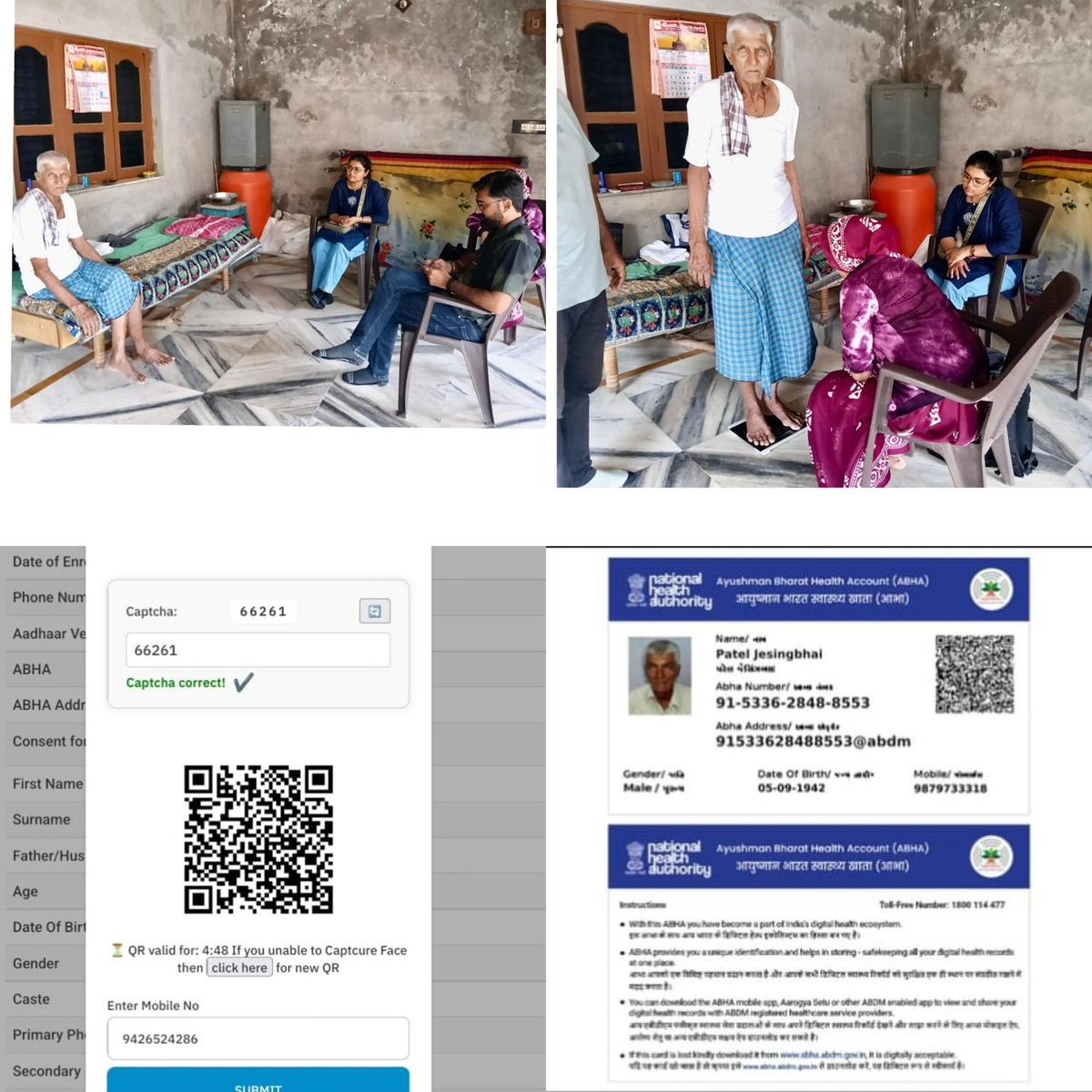 Resp…. Sir ,today visited to MDR tb patient , generated the Aabha card ,health check up at Bhesavada 
AAM - juni shinol
Block - Dhansura.<a href="/OfficerIec/">IEC: SBCC cell-Gujarat</a> <a href="/IecArvalli/">SBCC Arvalli</a> <a href="/jhparmar74/">DR JAYESH PARMAR</a>