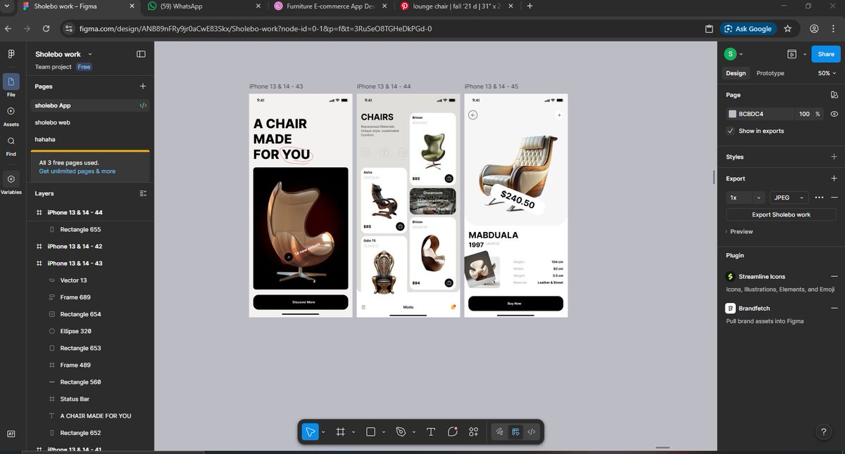 ShooWeb3's tweet photo. Minimal. Bold. Addictive.

This furniture app UI turns browsing into an experience 🪑✨
From clean layouts to smooth product discovery — every detail sells.
Design that feels premium converts better. https://t.co/YOkUooWtHu