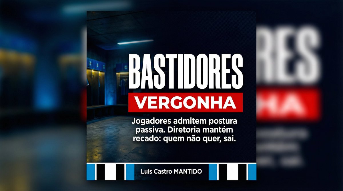 🚨 BASTIDORES DO GRÊMIO: O clima pesou!

Em reunião hoje entre diretoria, comissão e grupo, os jogadores admitiram a postura passiva e concordaram: as críticas da torcida são 100% justas. O sentimento interno é de vergonha.

O recado da direção foi claro e o mesmo do início do
