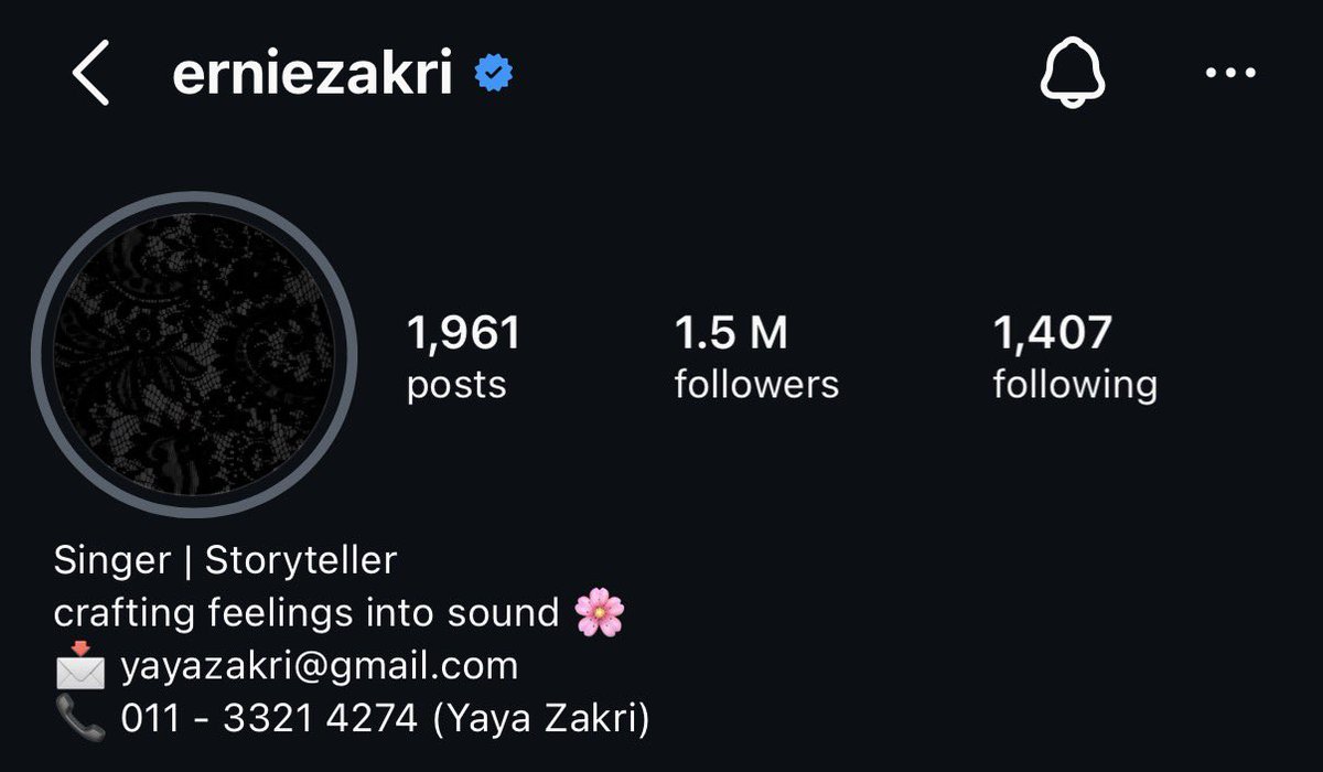 erniezakrilover's tweet photo. Ernie Zakri has updated her Instagram bio profile ✨

#ErnieZakri https://t.co/lXdGf5M54u