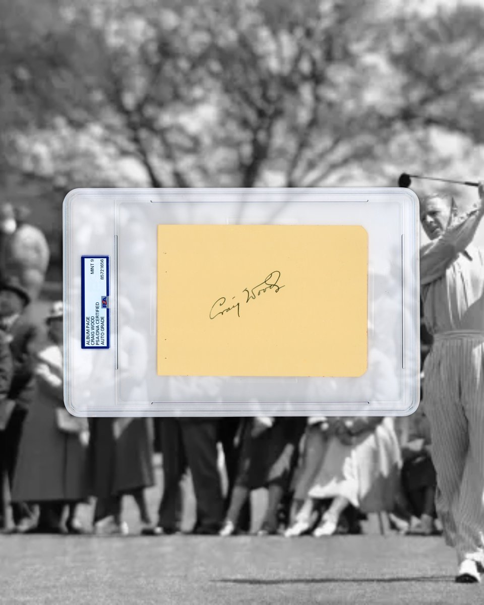 WeissAuctions's tweet photo. With the Masters underway at Augusta, a fitting preview for our May Sports Auction:

Rare autograph of Craig Wood, winner of the 1941 Masters and the first player to win both the Masters and U.S. Open in the same year.

Coming this May.

#TheMasters #WeissAuctions #GolfAutographs https://t.co/kSkK4U4G2Z