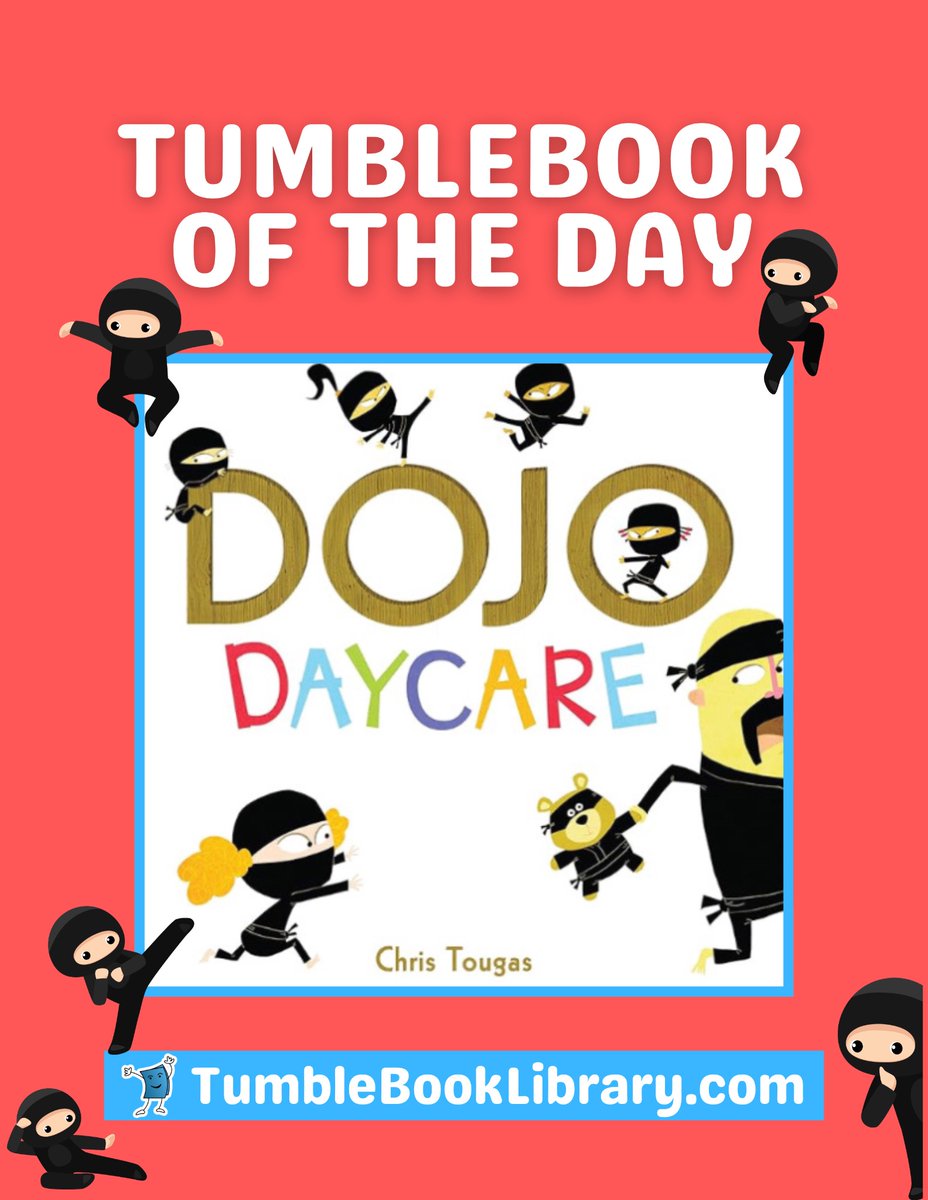 TumbleBooks's tweet image. 🥷TumbleBook of the Day: Dojo Daycare 

By Chris Tougas

📚 One morning, six young ninjas are dropped off at Dojo Daycare. As soon as their ninja moms and ninja dads have left: KABOOM! KAPOW!

Read along at ➡️daily.tumblebooks.com

#dojo #picturebooks #digitallibrary #classroom