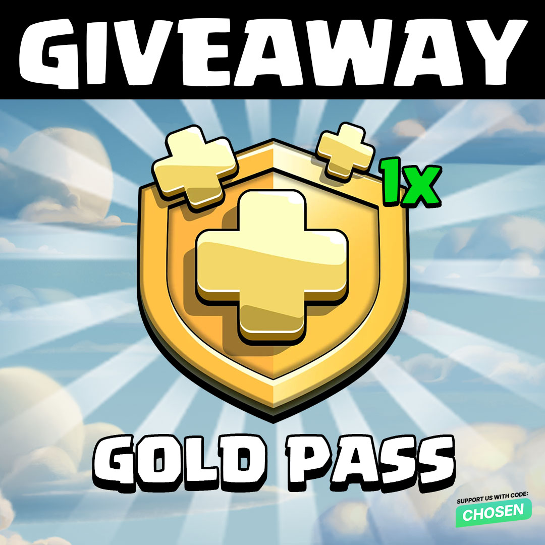 1x Gold Pass Giveaway! 🔥

To enter:
• Follow <a href="/ClashNetworkX/">Clash Network</a> 🤝
• Like &amp; Repost this post ❤️♻️
• Reply with your favourite Hero in the game 💬
• Optional - Use Code: Chosen in the shop 🫶

#ClashOfClans #GoldPass