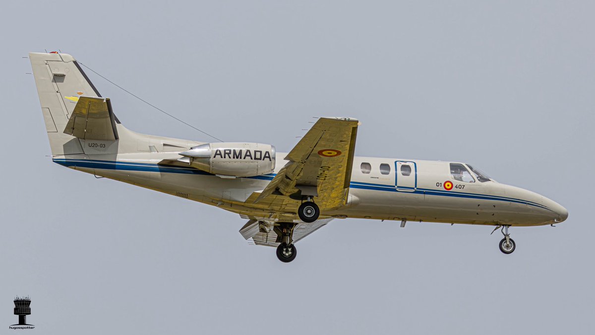 hugosspotter's tweet image. Numerosas visitas esta semana de este “Orca”, Cessna 550 Citation II de la 4ª Escuadrilla de la Flotilla de Aeronaves de la Armada, a la Base Aérea de San Javier. 
Imágenes de algunas sus tomas y despegues. #1

#Armada #Cessna #BASanJavier