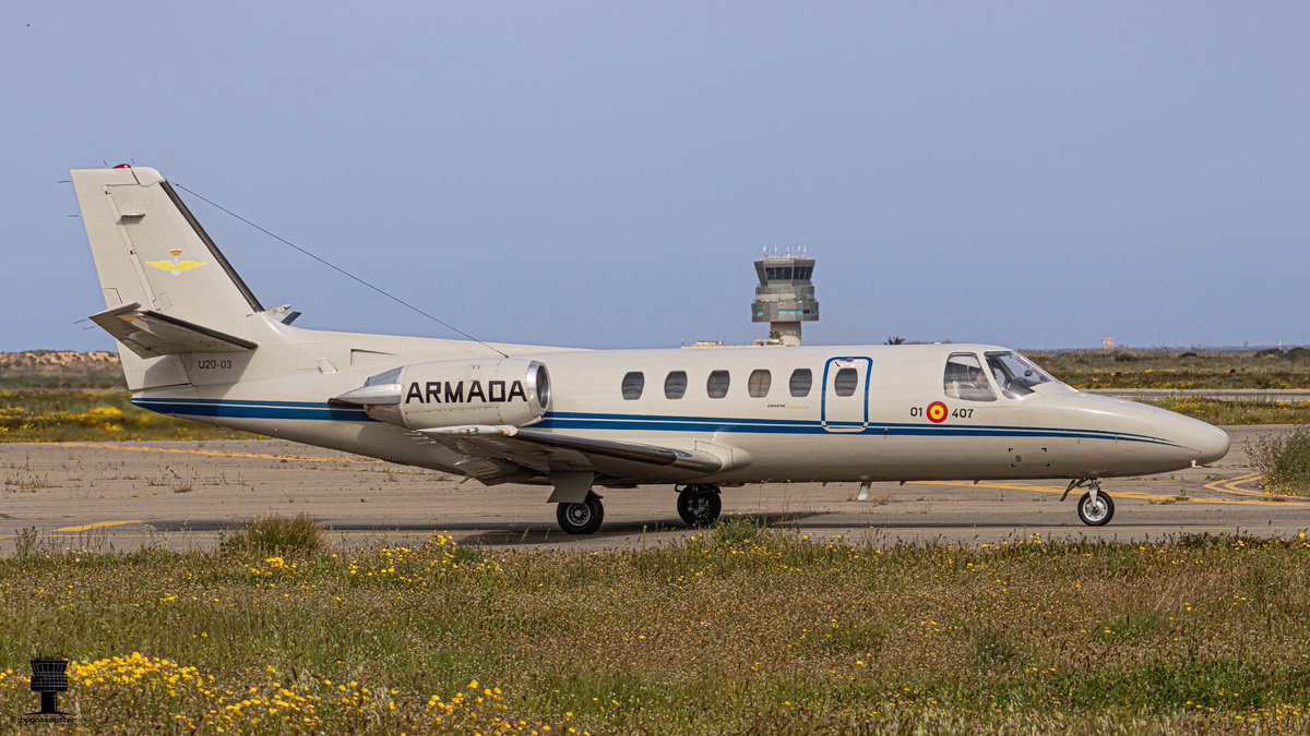 hugosspotter's tweet image. Numerosas visitas esta semana de este “Orca”, Cessna 550 Citation II de la 4ª Escuadrilla de la Flotilla de Aeronaves de la Armada, a la Base Aérea de San Javier. 
Imágenes de algunas sus tomas y despegues. #2

#Armada #Cessna #BASanJavier