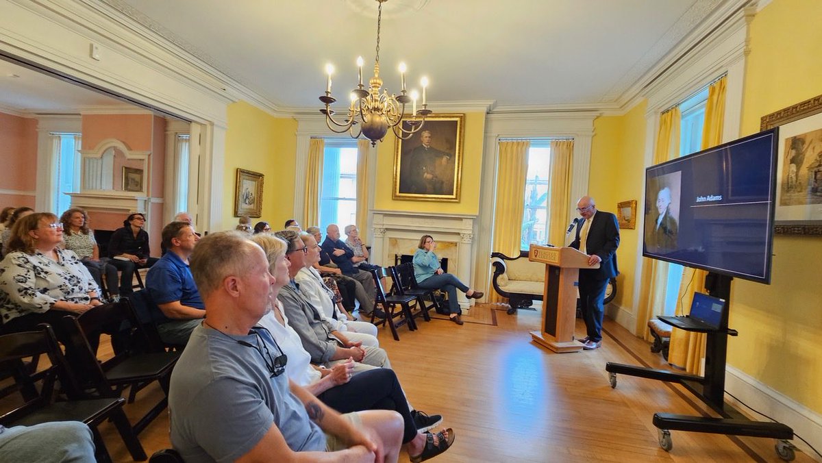 PeterVeru's tweet photo. Flagler College in St. Augustine invited me to present a chapter of my upcoming book.  The second chapter, John Adams in Amsterdam: The Dutch Newspaper Wars, 1780-1783 explores the media campaign conducted by Adams to create a new American in the eyes of the Dutch public, one worthy story f a financial investment.