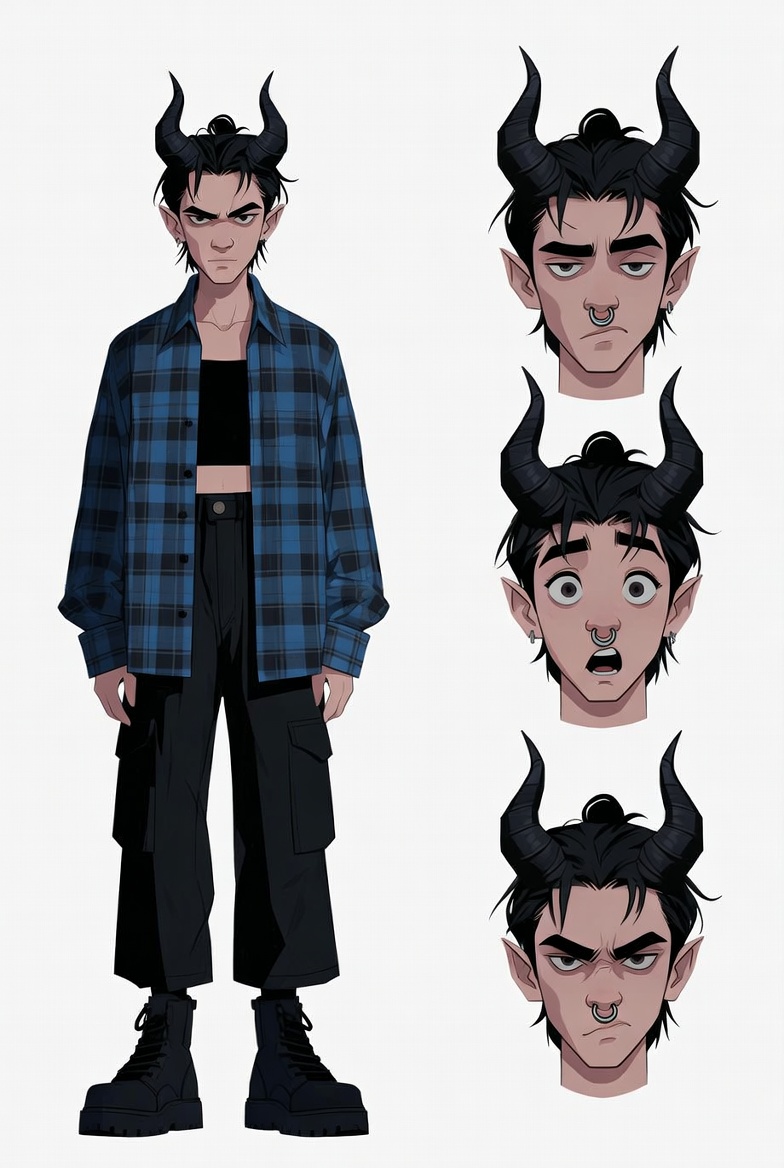Delivered this clean character reference sheet for my client! Simple ...