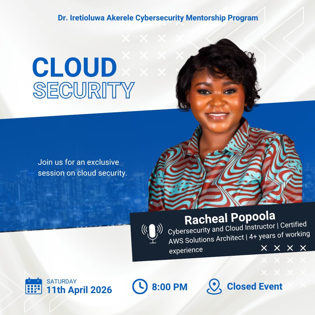 To support my mentees, we have organized a Cloud Security career session tomorrow to guide their transition and provide clarity in the field. One of the advantages of joining my mentorship program is the opportunity to learn directly from industry professionals.

Thank you to the