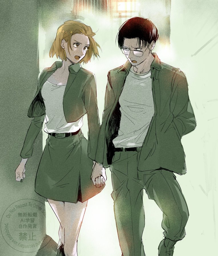 wi◯さんの兵長とスクカのペトラを並べてみたリヴァペト
全体図はリプライにあります