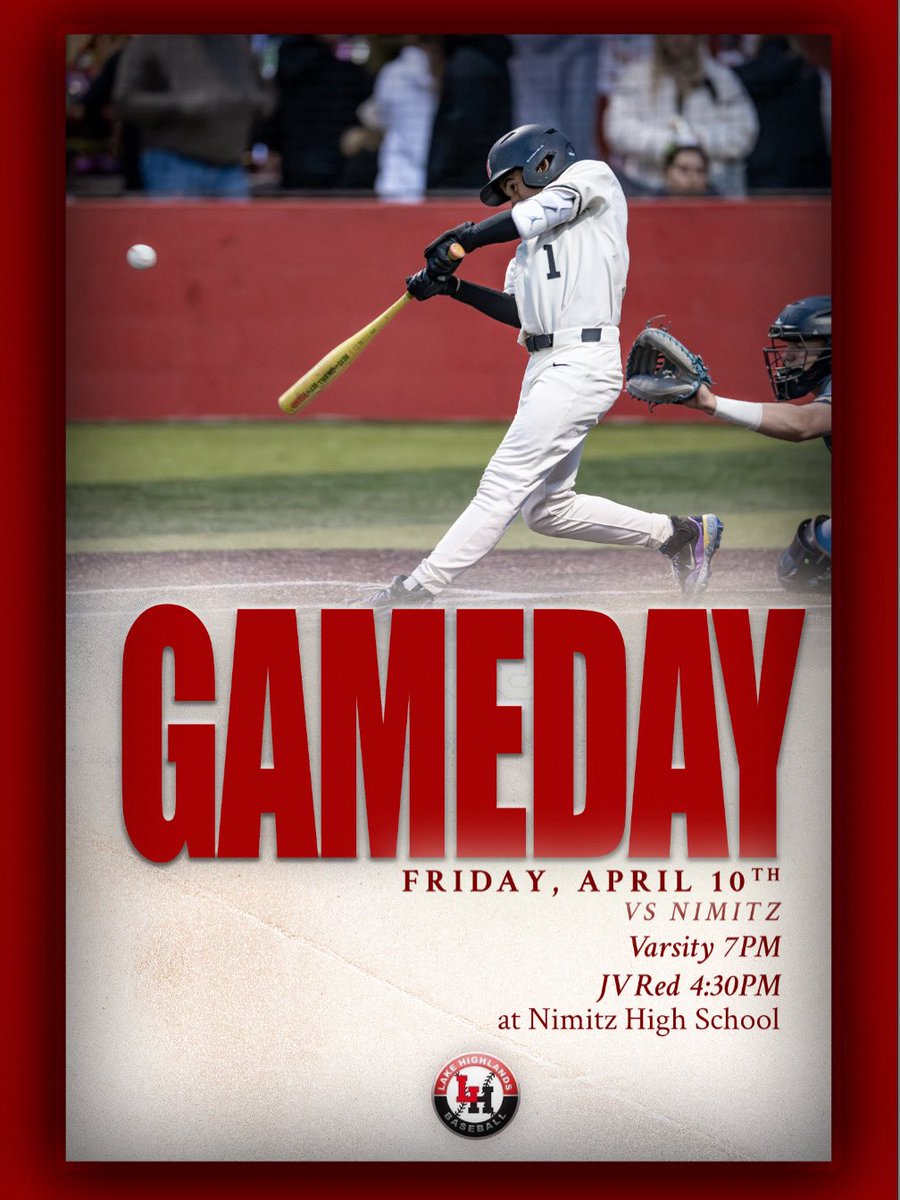 LHWildcatsBsB's tweet photo. Game Day 🐾⚾️

🆚 Nimitz
📍 Nimitz High School
🕟 JV Red 4:30PM
🕖 Varsity 7PM

Let’s go Cats. 
#LHBaseball #GameDay #Wildcats https://t.co/fN6N7lnW6W
