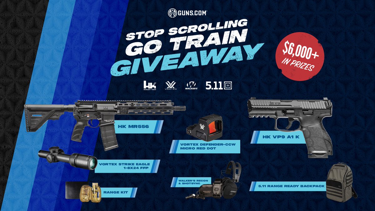 Guns_com's tweet photo. 🔥LAST CHANCE🔥 
Enter to win an epic prize package from @HecklerAndKoch, @VortexOptics, @511Tactical,  Walker's, @TekMat, and Birchwood Casey. 

ENTER NOW: https://t.co/fzzM8Lc9xJ https://t.co/ni0xWfE8bi