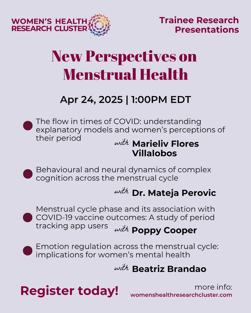 Women's Health Research Cluster tweet media