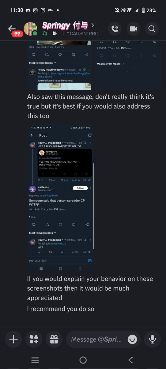 ICountryballs's tweet photo. @springylock How funny you're leaking DMs and hiding the blocked messages when I'm literally warning you about your behavior... Also I'm 15, I'm not a weirdo. https://t.co/IdHXFvpQPc