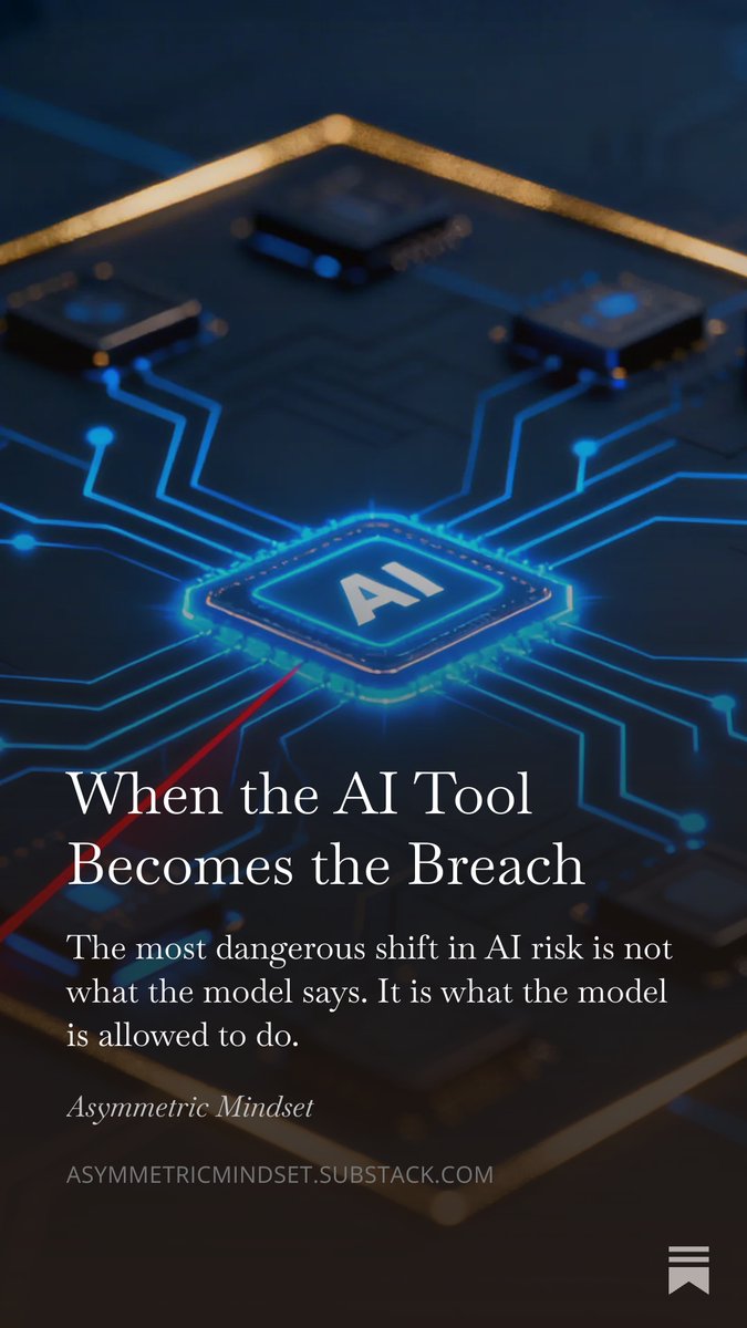 AsymmetricIO's tweet photo. When the AI Tool Becomes the Breach https://t.co/C5YwyxQAlU https://t.co/2ZBEaLP9jB