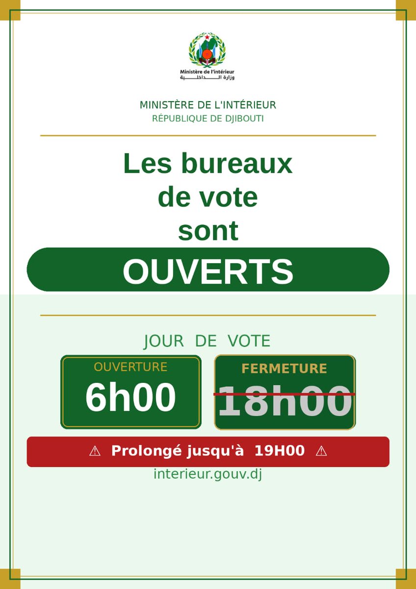 Ministère de l'Intérieur de Djibouti 🇩🇯 tweet media
