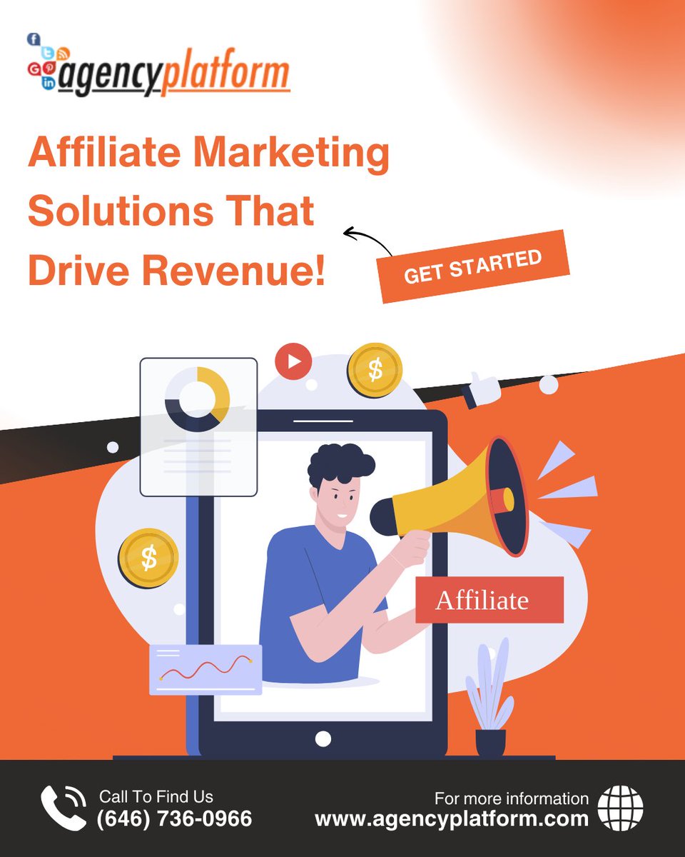 AgencyPlatform's tweet image. Affiliate Marketing Solutions
Expand revenue streams with Affiliate Marketing programs designed to scale performance. 🤝
📞 Contact: (646) 688-3628 🌐 agencyplatform.com  
#AffiliateMarketing #RevenueGrowth #DigitalAgency #PerformanceMarketing