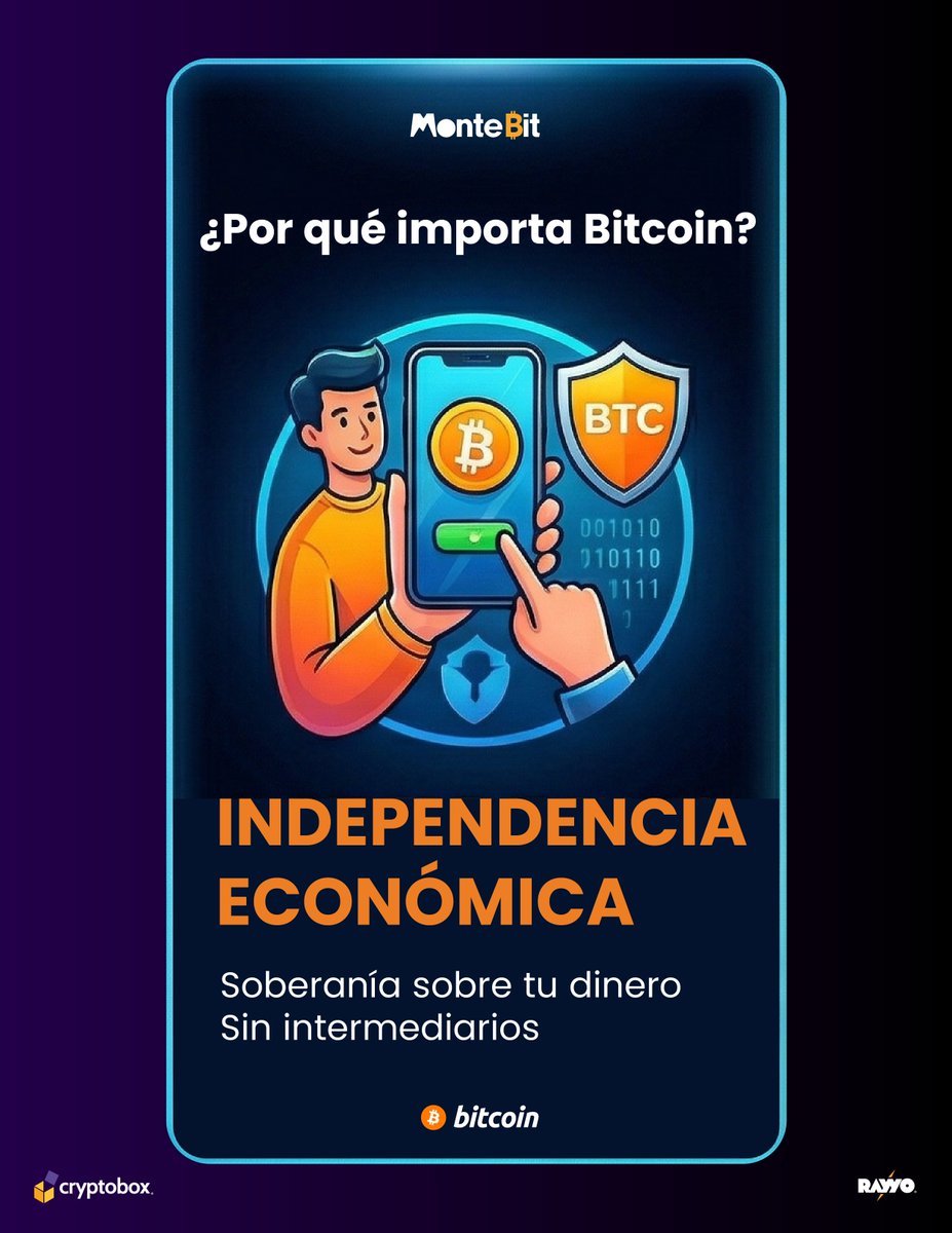RayyoApp's tweet image. 🔸En un sistema donde otros controlan tu dinero,
#Bitcoin te devuelve el poder 🛡️
Inicia hoy con @RayyoApp y elige entre las 3 opciones de #Wallet que tenemos para ti 📲💜⚡️
₿🚀 rayyo.mx

#btc #btm #bitcoinmexico #appbitcoin #app #bitcoin2026 #bitcoinnews #mexico