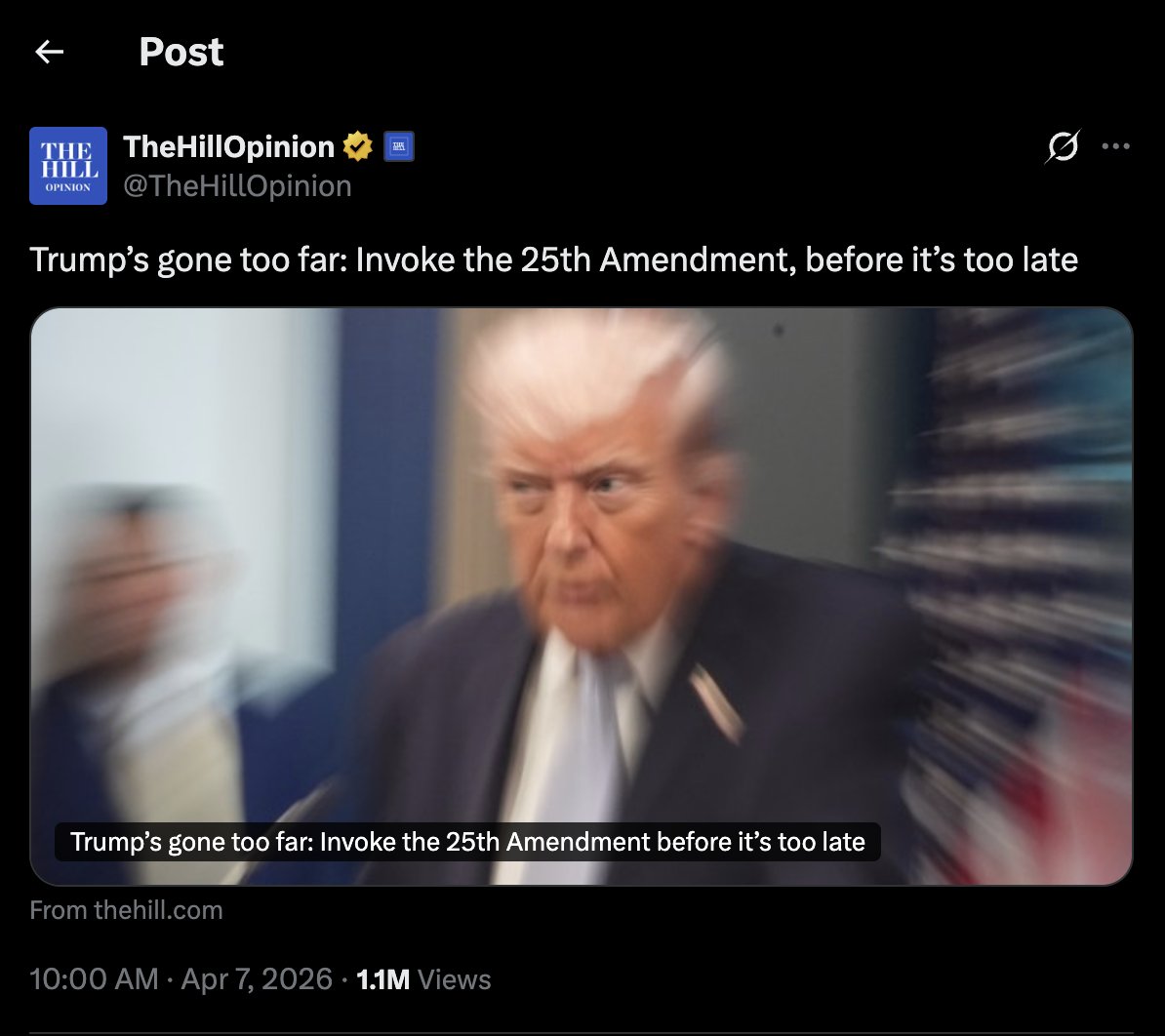 TheDemCoalition's tweet image. We must talk about invoking the #25thAmendmentNOW for Donald Trump 👇

"A bipartisan conversation about the 25th Amendment is not a declaration. It is a starting point. It is an acknowledgment that the threshold for concern has been crossed, and that the mechanisms designed to