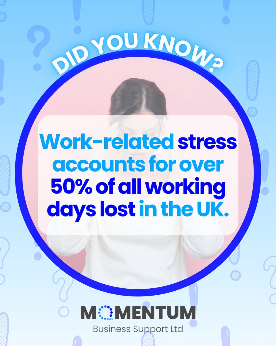 mbsmih's tweet image. Did you know?
Over 50% of UK working days lost are due to stress.
You don’t have to do everything yourself. Support makes a difference.
#DidYouKnow #StressAwareness #SmallBusinessUK #Outsourcing
