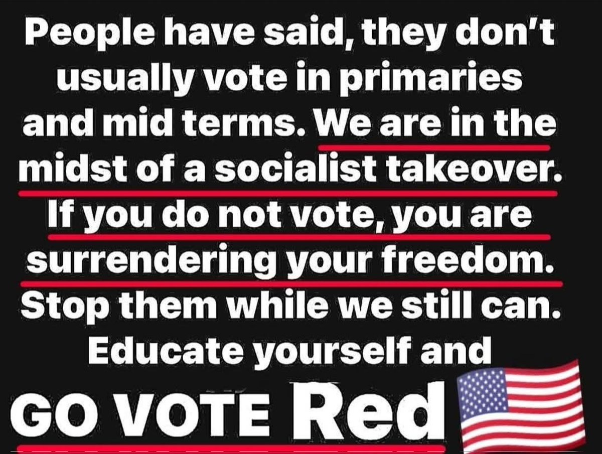 CherylStoner14's tweet image. Get out and vote a solid REPUBLICAN ticket. Even if they are asshats, they are better than the alternative!
#VOTERED #voterepublican #conservative #nocommies #nosocialists #govotered