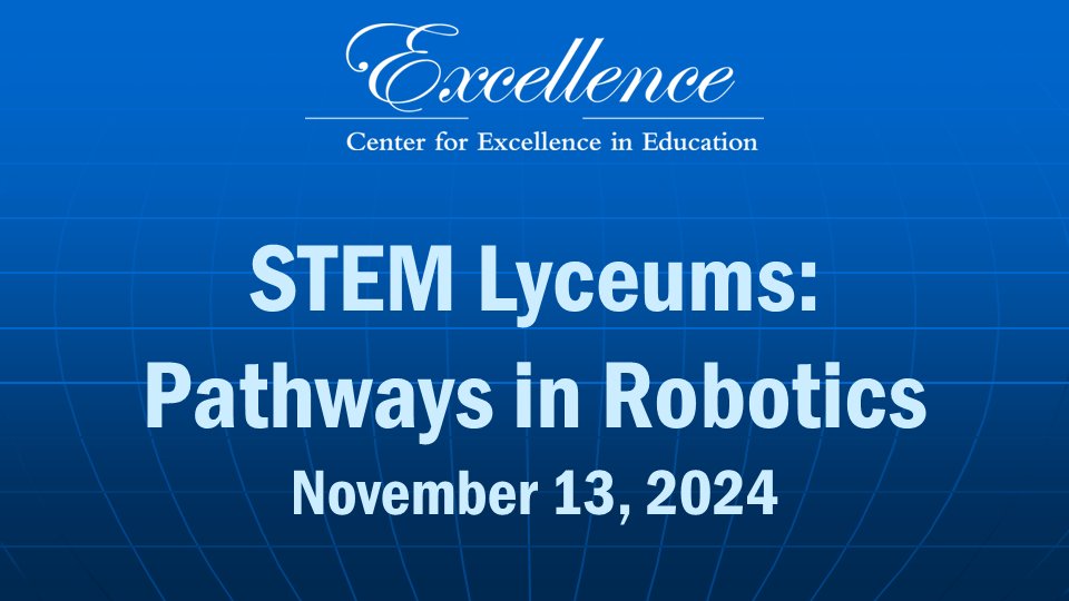 CEE1983's tweet image. As part of its STEM Lyceums program, CEE offered high school students and teachers a cost-free opportunity to learn more about robotics careers. In this recording, gain insight on innovations, career opportunities, and skills. youtu.be/PgW5HYUM60U

#roboweek #STEM #STEMed