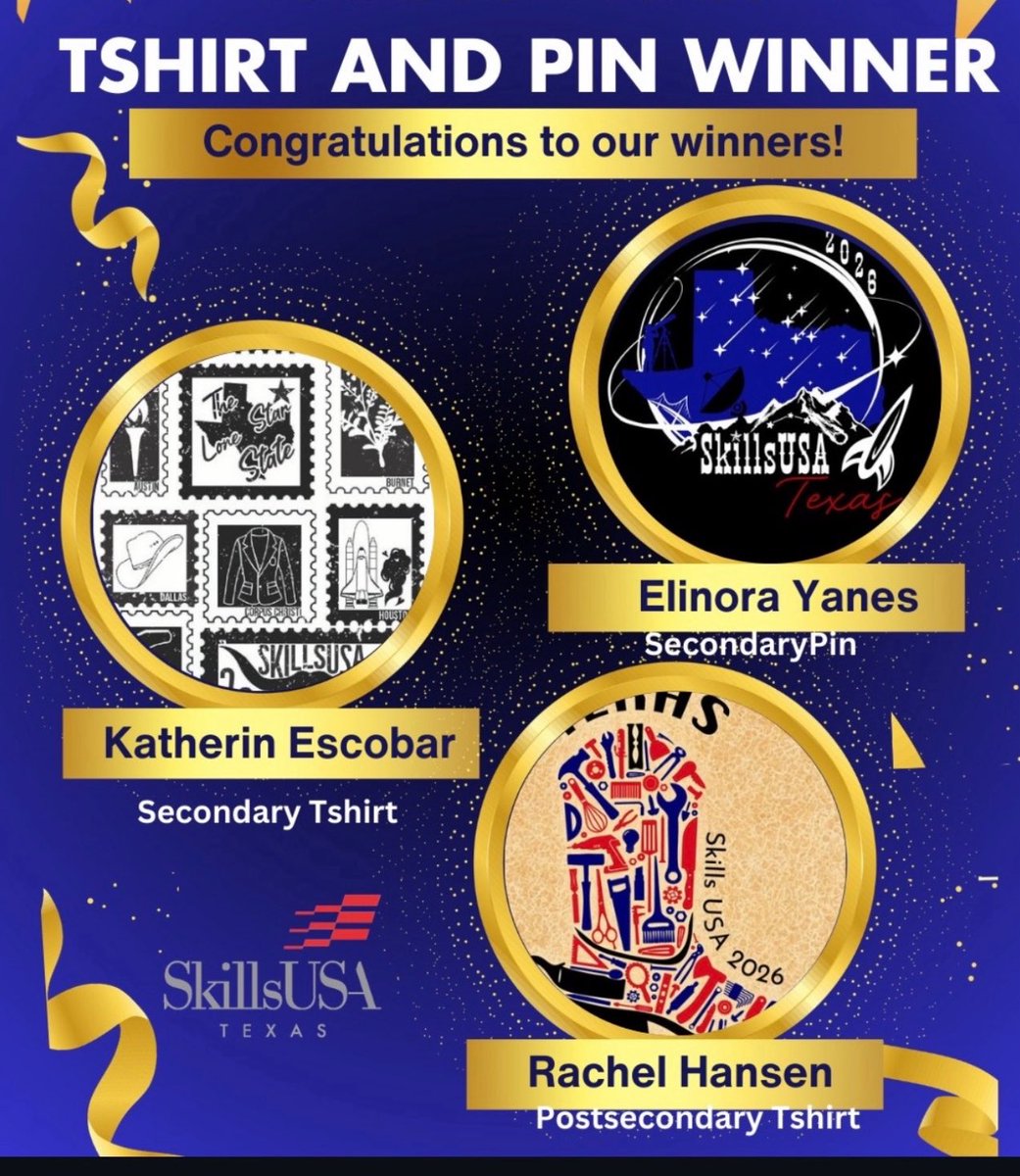 wbrayhs's tweet photo. 🤠Elinora Yanes🔥

BACK TO BACK Skills USA Pin Design Champion!

Amazing! https://t.co/kzA2IlPo5Y