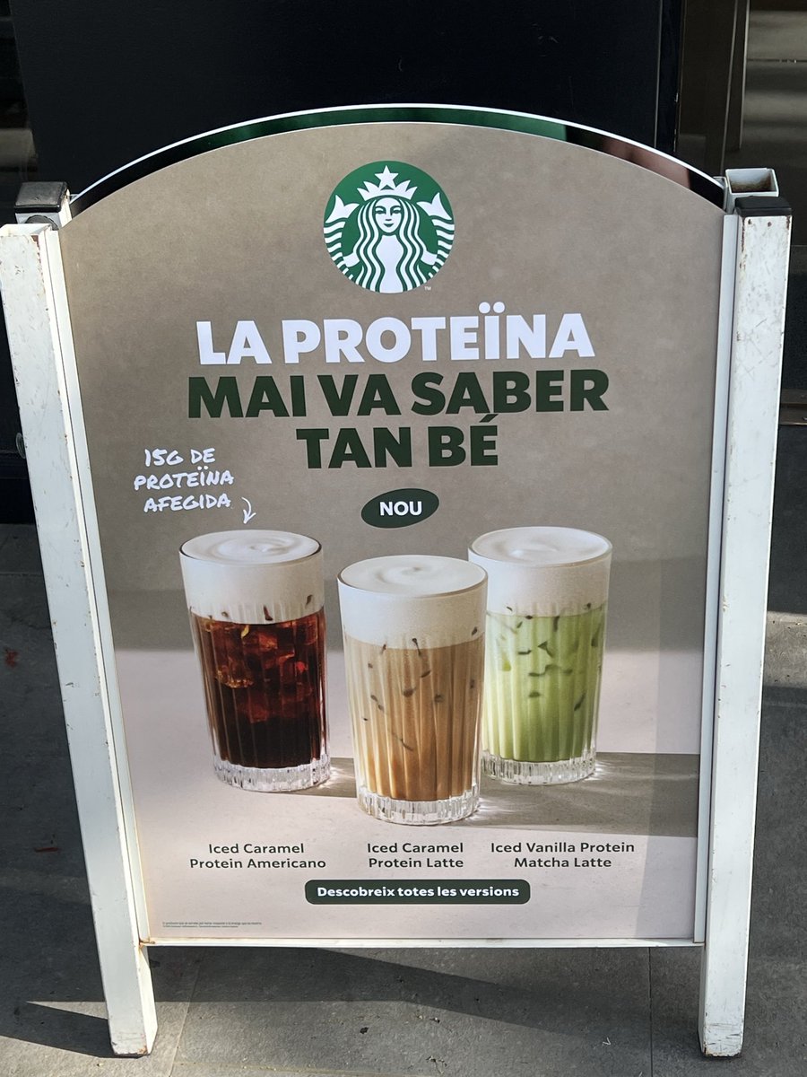 mgisbert18j's tweet photo. Me n'alegro que la proteïna sàpiga més coses que els publicisites de #starbucks https://t.co/lgBJorTK6i