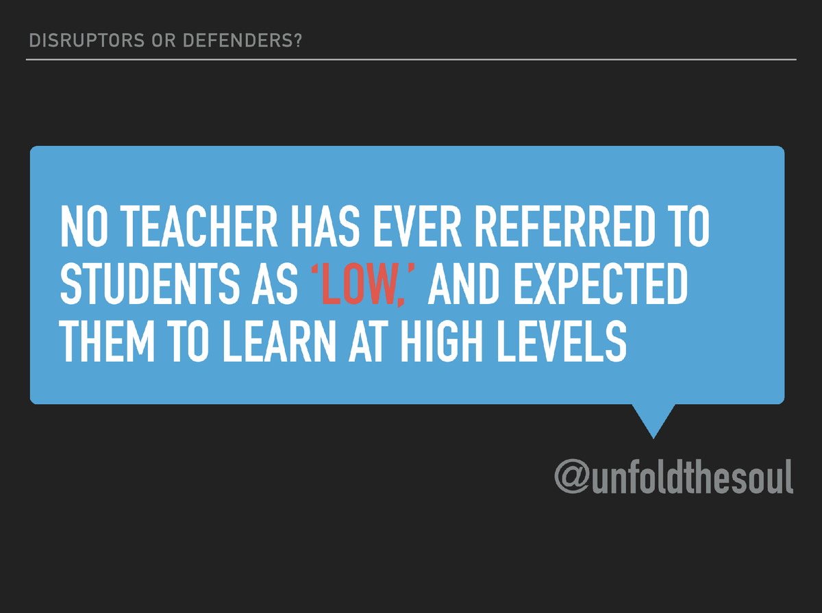 unfoldthesoul's tweet photo. The labels we use quietly set the ceiling for student learning. https://t.co/pfalm33m7l