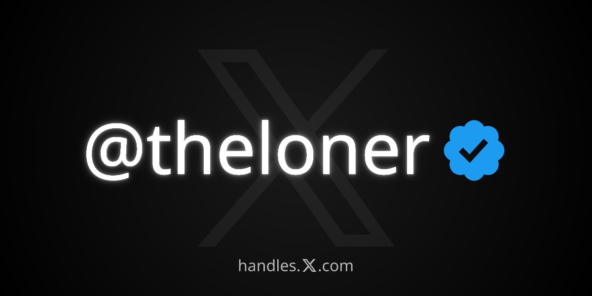 I just got <a href="/theloner/">刀勒的日常</a> from the X Handle Marketplace! Get your own at handles.x.com