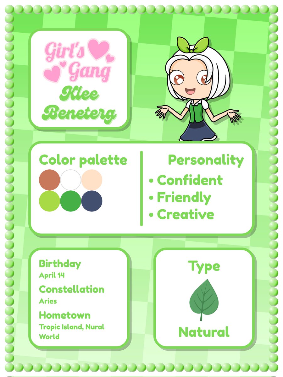 Here's a drawing of my OC Klee Beneterg as part of Nuralverse's Girl's Gang group and there's a biography about her in the second image.

#Nuralverse_GirlsGang #character #oc #originalcharacter #art #fanart #digitalart #ibisPaintX #NuralsColorfulArt