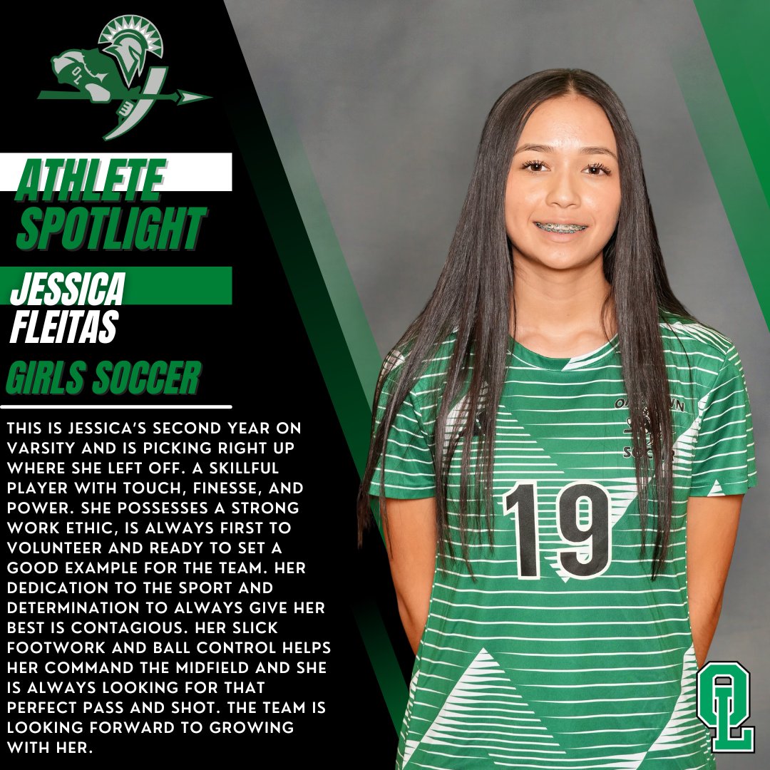 OLCHSAthletics's tweet image. Each week our Athletic Department will spotlight student-athletes that are making an impact. This week we spotlight Julian Oyoque from our Boys Volleyball program and Jessica Fleitas from our Girls Soccer program! Go Spartans! #olchspride