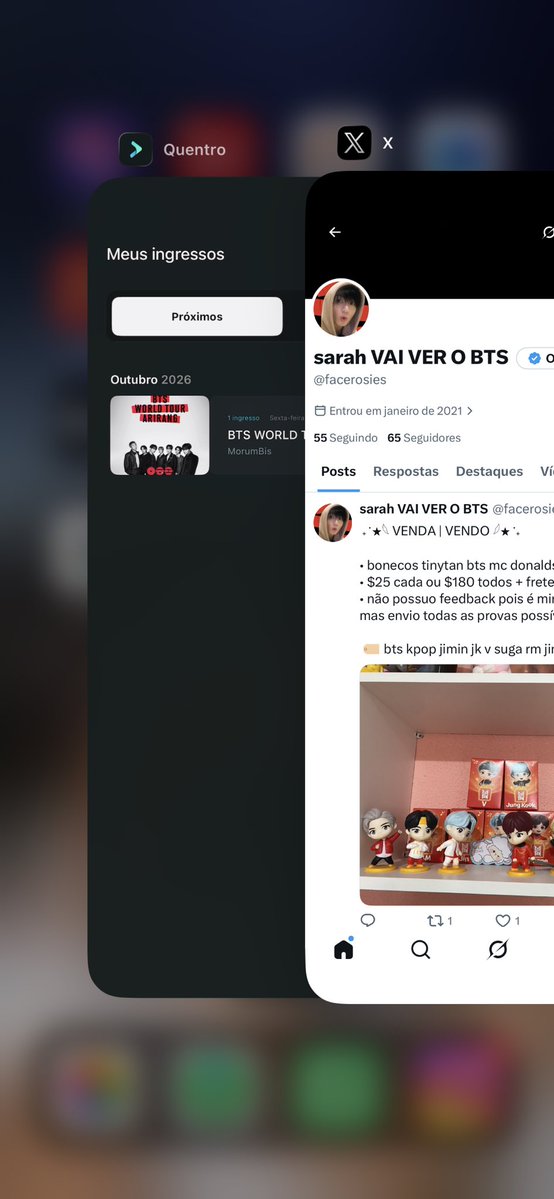sarah VAI VER O BTS tweet media