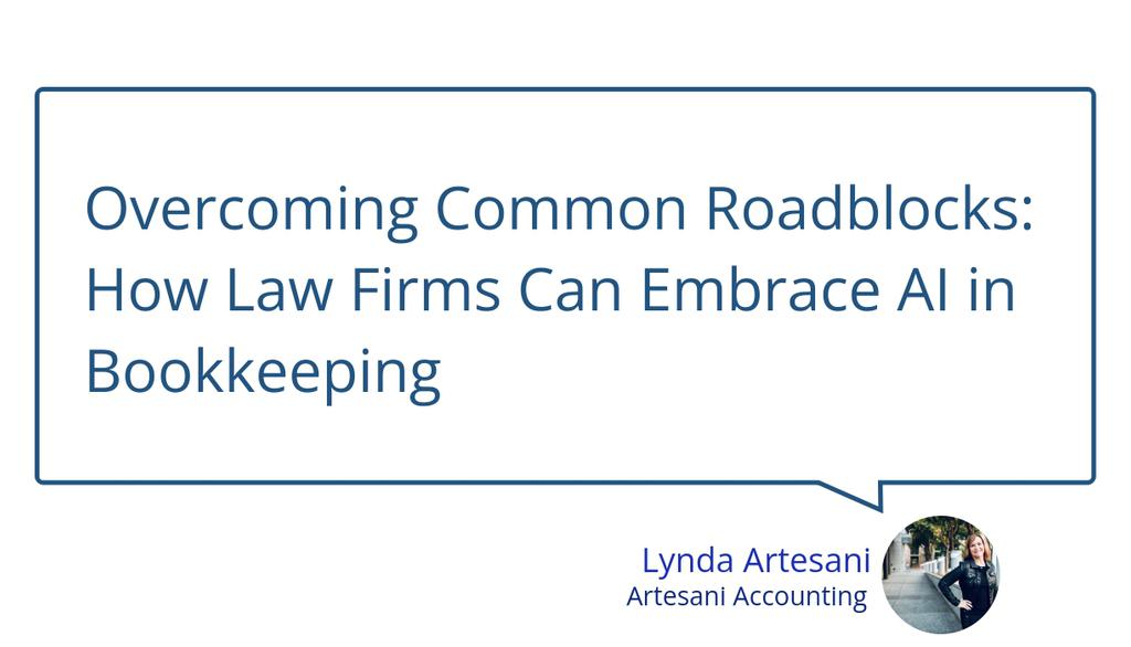 lynda_artesani's tweet image. If you're part of a legal team considering AI for your bookkeeping processes, here are the common roadblocks you might encounter—and how to move past them confidently.

Read more 👉 lttr.ai/AqATG

#lawfirm #attorneys #legalaccounting
