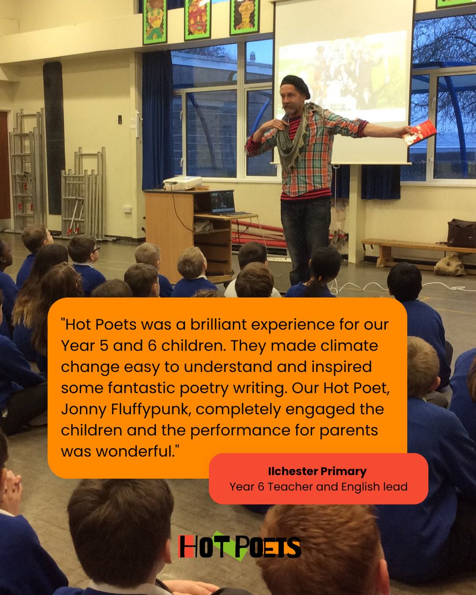 Hot_Poets's tweet photo. 🔥More excellent feedback from Ilchester Community Primary!🔥
 Learn more about bringing Hot Poets to your school: https://t.co/8TwsLwey3V https://t.co/fz1QxzjRto