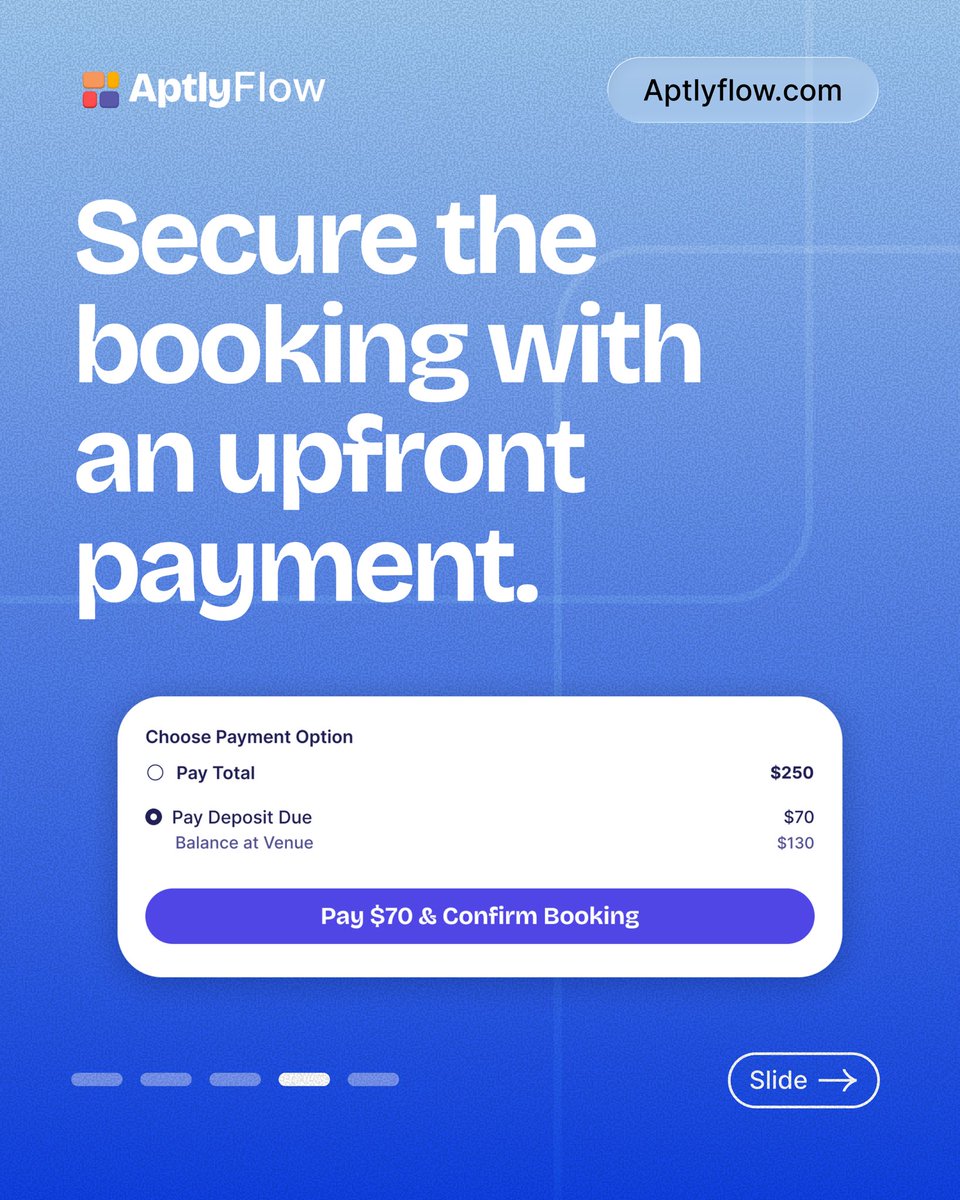 aptlyflow's tweet image. Stop Losing Money to Empty Chairs 

No-shows aren’t just annoying; they are a direct hit to your bottom line.

Get started in minutes at AptlyFlow.com

#SmallBusinessTips #BookingSystem #NoShow