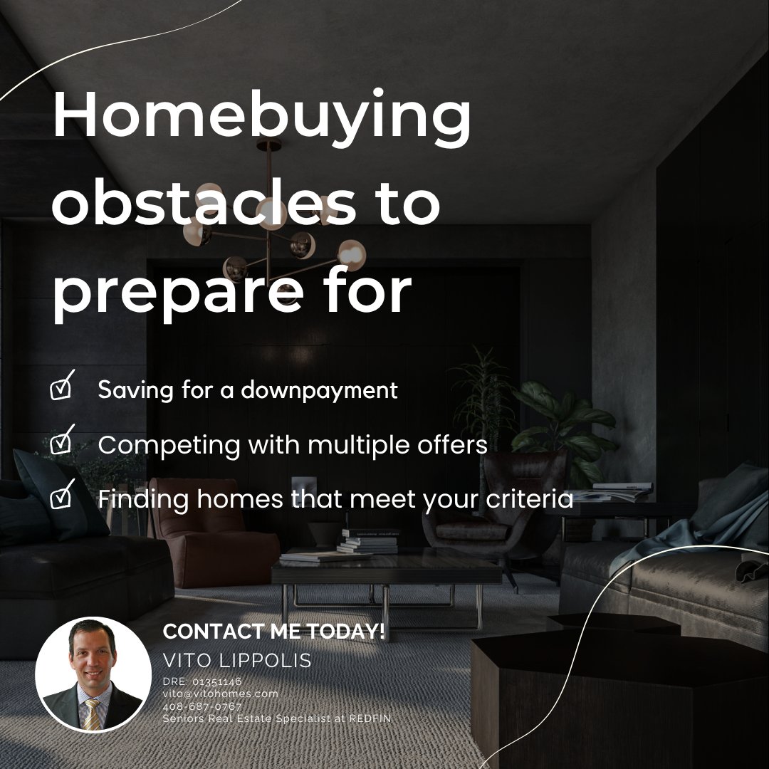 Realtor_101's tweet image. Homebuying comes with challenges but the right preparation makes all the difference

#VitoLippolis #HomebuyingTips #FirstTimeHomeBuyer #BayAreaRealEstate #SiliconValleyRealEstate #HomebuyerJourney #RealEstateTips #DownPaymentTips #HouseHunting #HomeSearch #BuyAHome #RedfinAgent