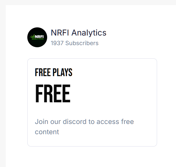 NRFI Analytics tweet media