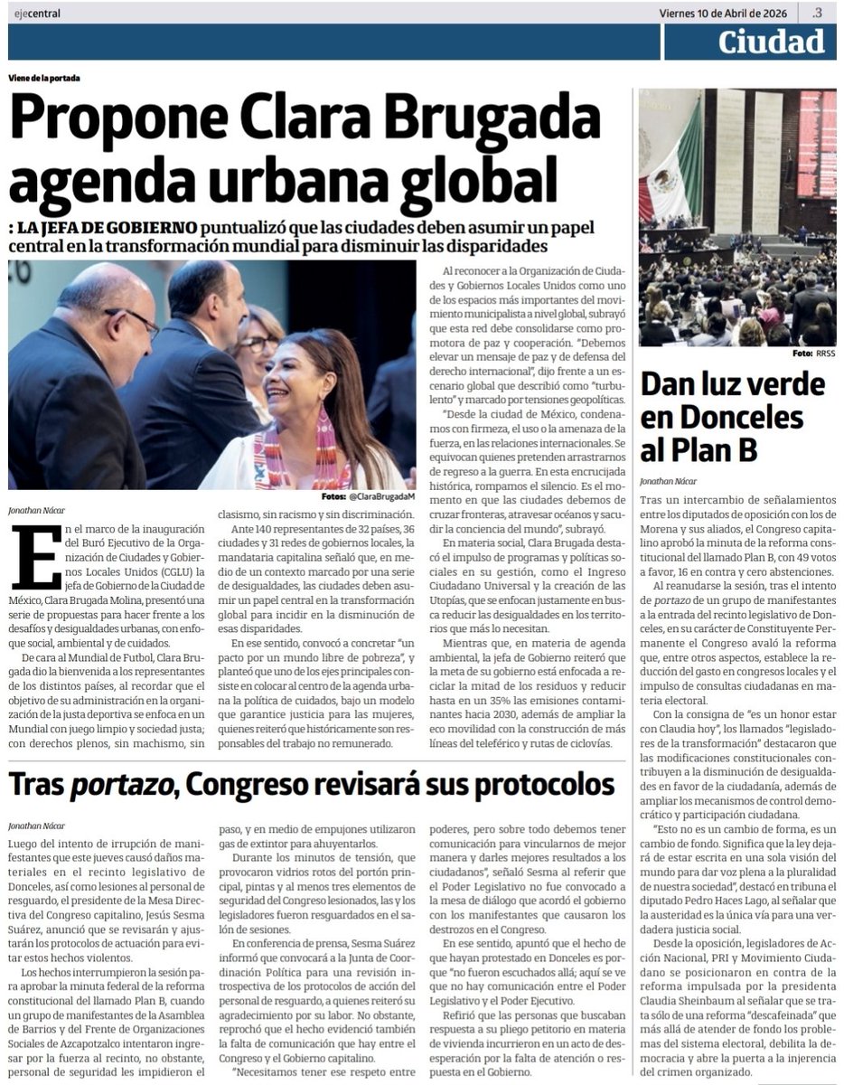 jonathanjnd's tweet photo. .@ChuchoSesmaPVEM evidencia ausencia de comunicación entre @Congreso_CdMex y @GobCDMX; ajustarán protocolos tras intento de portazo 

@ClaraBrugadaM propone agenda urbana global 

Con votos en contra de la oposición, #CongresoCDMX avala "Plan B"

https://t.co/9sDOzIAhtL https://t.co/gchiDQsKWj
