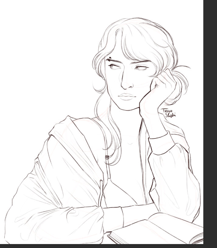 tvoyasashi's tweet image. michelle w eyebrow piercing send tweet #wip #lesbyler