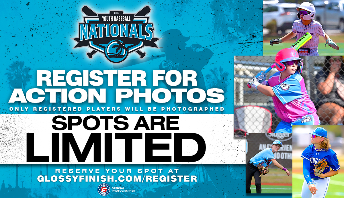 BaseballNats's tweet photo. Headed to Youth Baseball Nationals in Myrtle Beach? ⚾️

📸 Action photos by Glossy Finish are available — be sure to register your player in advance to guarantee coverage.

👉 https://t.co/n00nl8rjVR https://t.co/bBxkbCIJu8