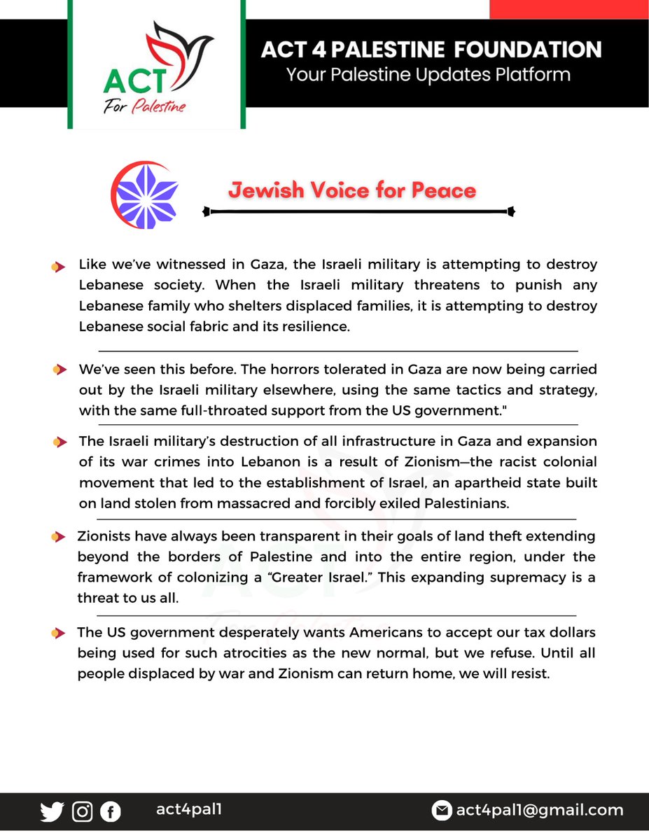 ACT 4 PALESTINE 🇵🇸 tweet media