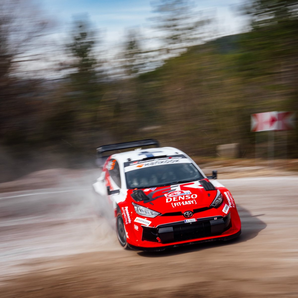TGR_WRC's tweet photo. A super final stage of Friday from Sami: he's fastest by 3.6s and leads by 13.7s overnight! 🥇👏

#ToyotaGAZOORacing #GRYaris #WRC #CroatiaRally 🇭🇷 https://t.co/oHJ1cskA78