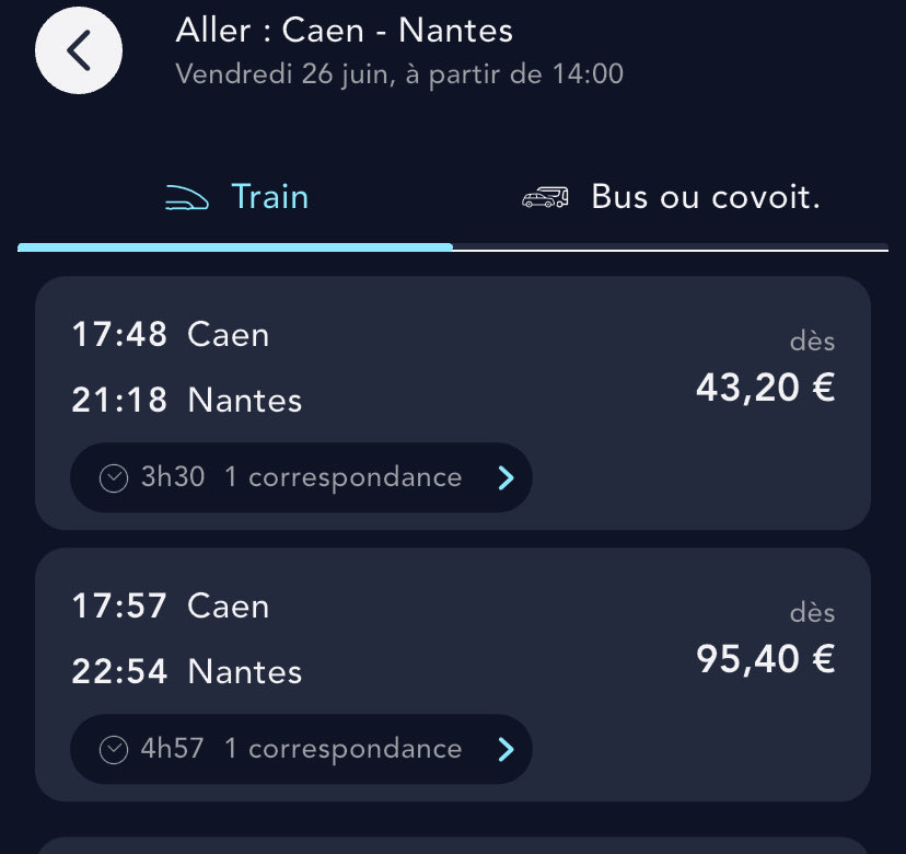 christrico's tweet photo. @train_nomad 26 juin, toujours 43,20
Mais bien tenté :) https://t.co/lMKTIdWmVw