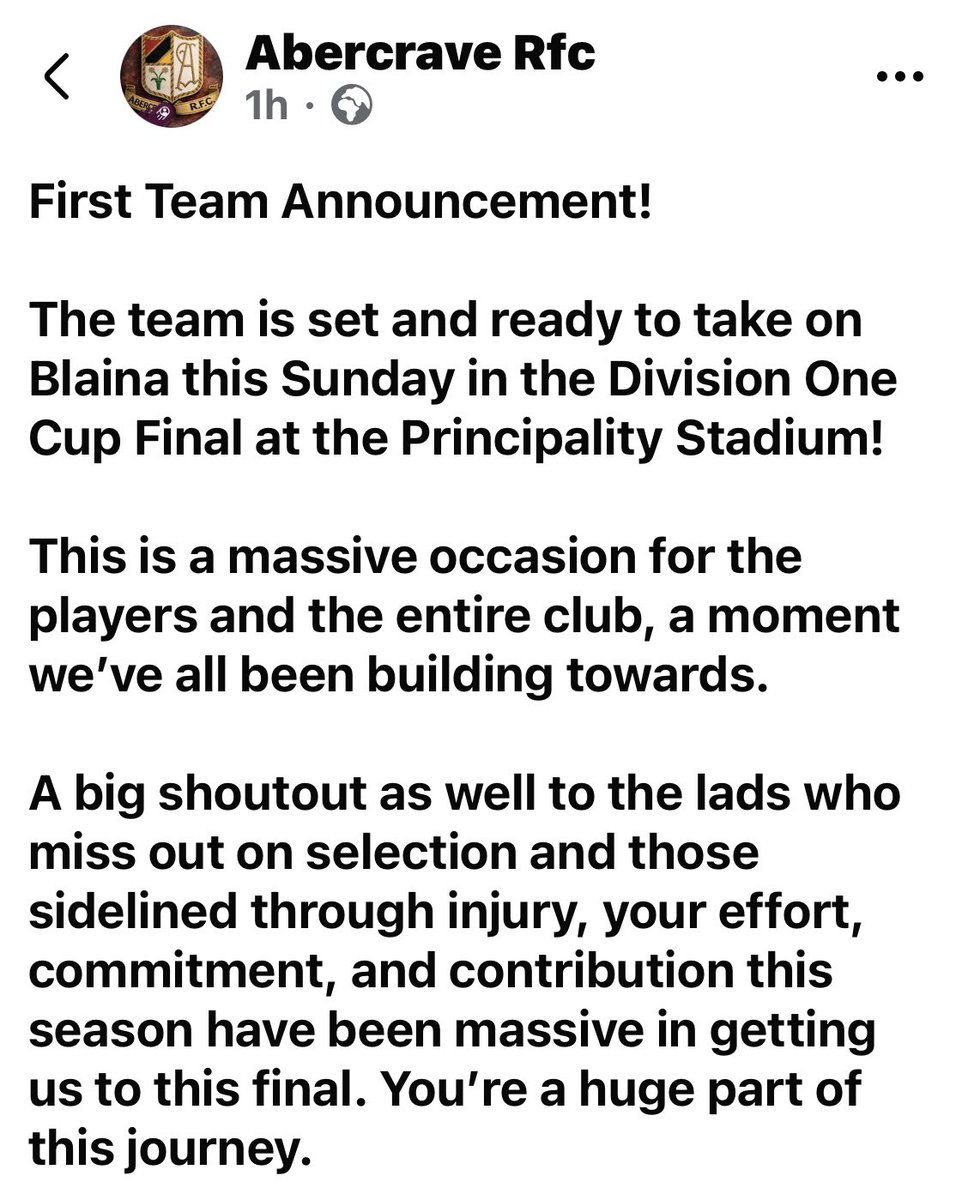 Abercrave RFC tweet media
