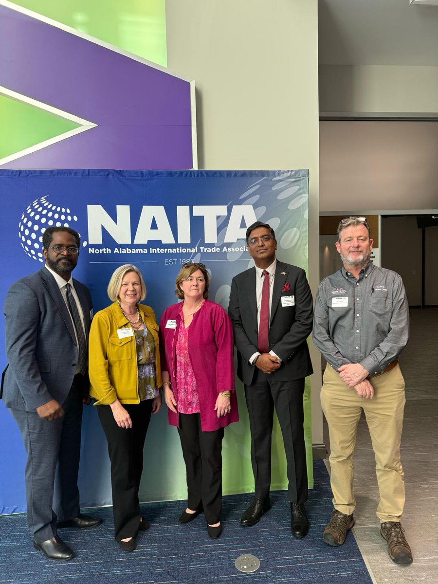 CGI_Atlanta's tweet photo. Consul General participated in a curated conversation event on advancing India–U.S. innovation and trade collaboration, hosted by North Alabama International Trade Association - NAITA in partnership with Invention to Innovation Center in Huntsville, Alabama.

The discussion covered opportunities across key sectors including aerospace, defense, life sciences, and advanced manufacturing, while highlighting pathways for deeper industry linkages, technology partnerships, and value chain integration.