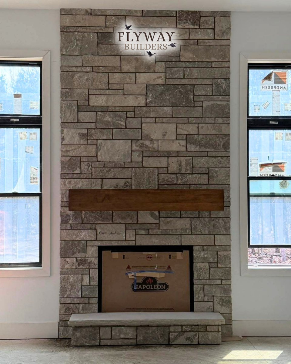 FlywayBuilders's tweet image. This floor to ceiling #fireplace in our #WestOliveMI #customhomeproject is made from Fon Dulac Dimensional stones and Indiana Grey limestone for the sills and hearth. Set between two large windows, starry nights will be amazing fireside in this house!

flywaybuilders.com