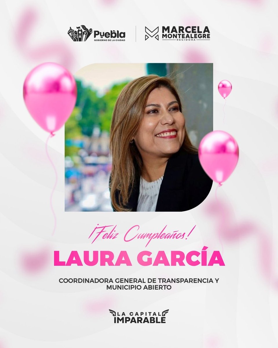 ¡Feliz cumpleaños, <a href="/LauraCGT_/">Laura E. García González</a> ! 🎉
Tu fuerza y compromiso por un municipio más transparente hacen la diferencia.
Que este nuevo año llegue con más logros y grandes resultados. ¡Abrazos!