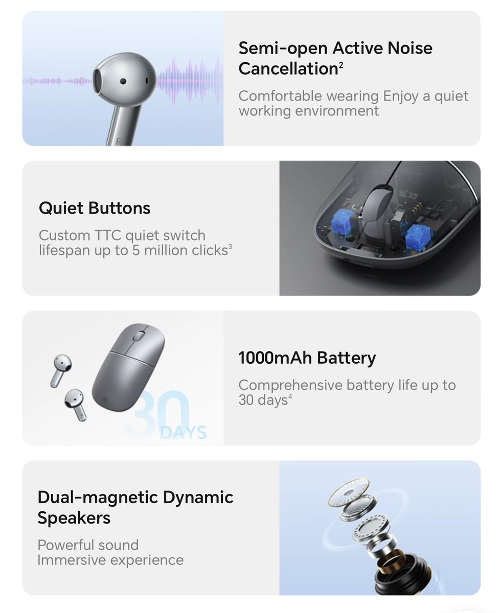 TechVoicenet's tweet image. اكثر منتج ودي اونر تجيبه عندنا

اسمه MousePad Pro، فأرة وفيها سماعة. الصدق انها مفيدة جدا وطريقة جديدة ذكية لجمع منتجين معا بس للاسف متوفره باوروبا ومالقيتها محلياً

الجيل الجديد اضافوا فيها تقنية تقليل الضجيج
وفيها بطارية تستمر شهر

#honor