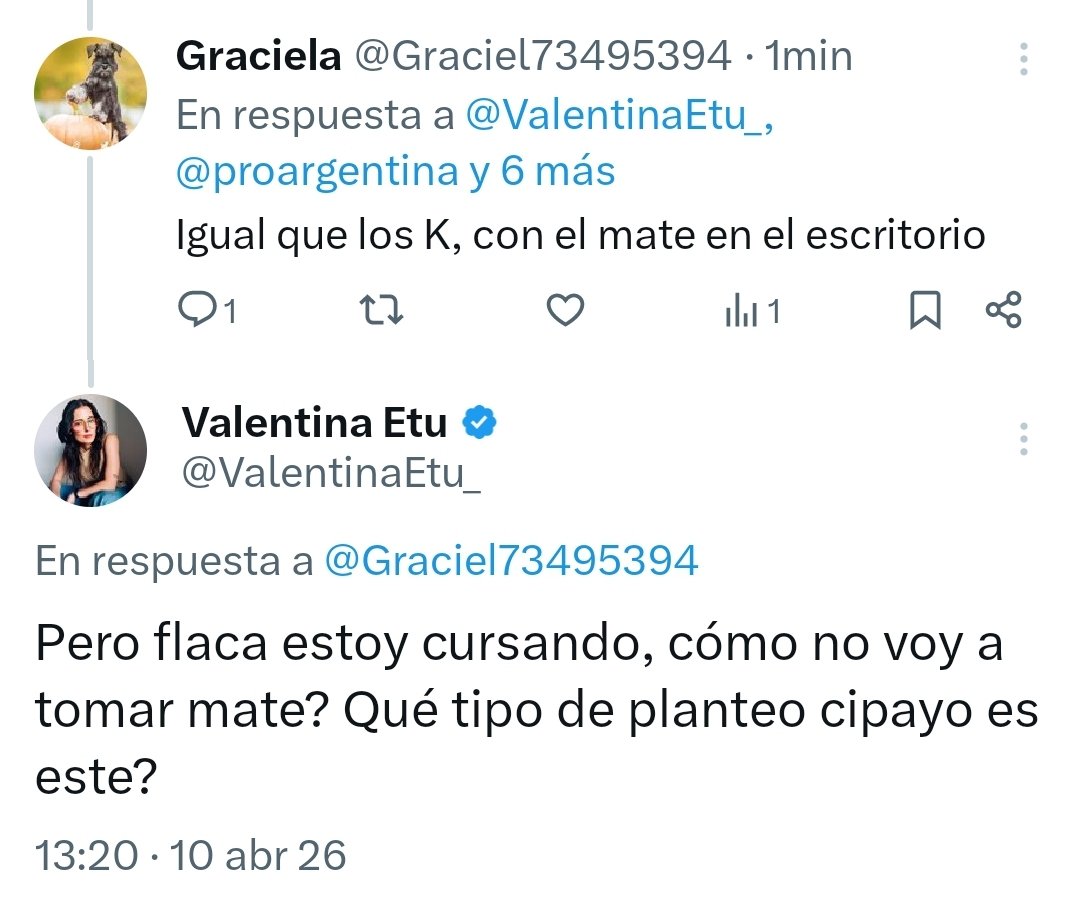 Si curso tomo mate: soy argentina.