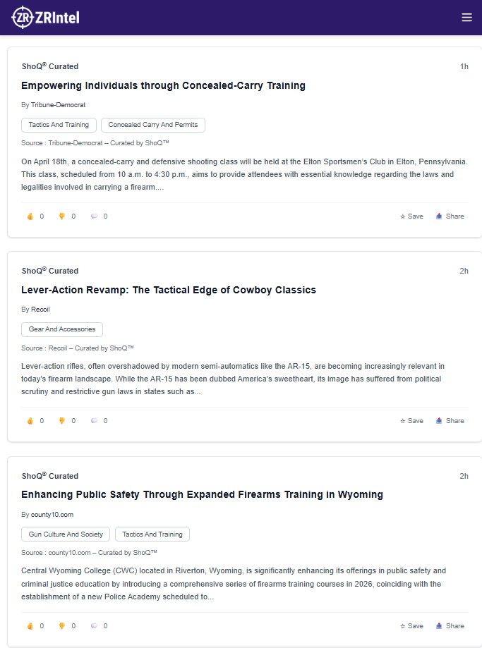 ZRIntel Firearms News Magazine tweet media